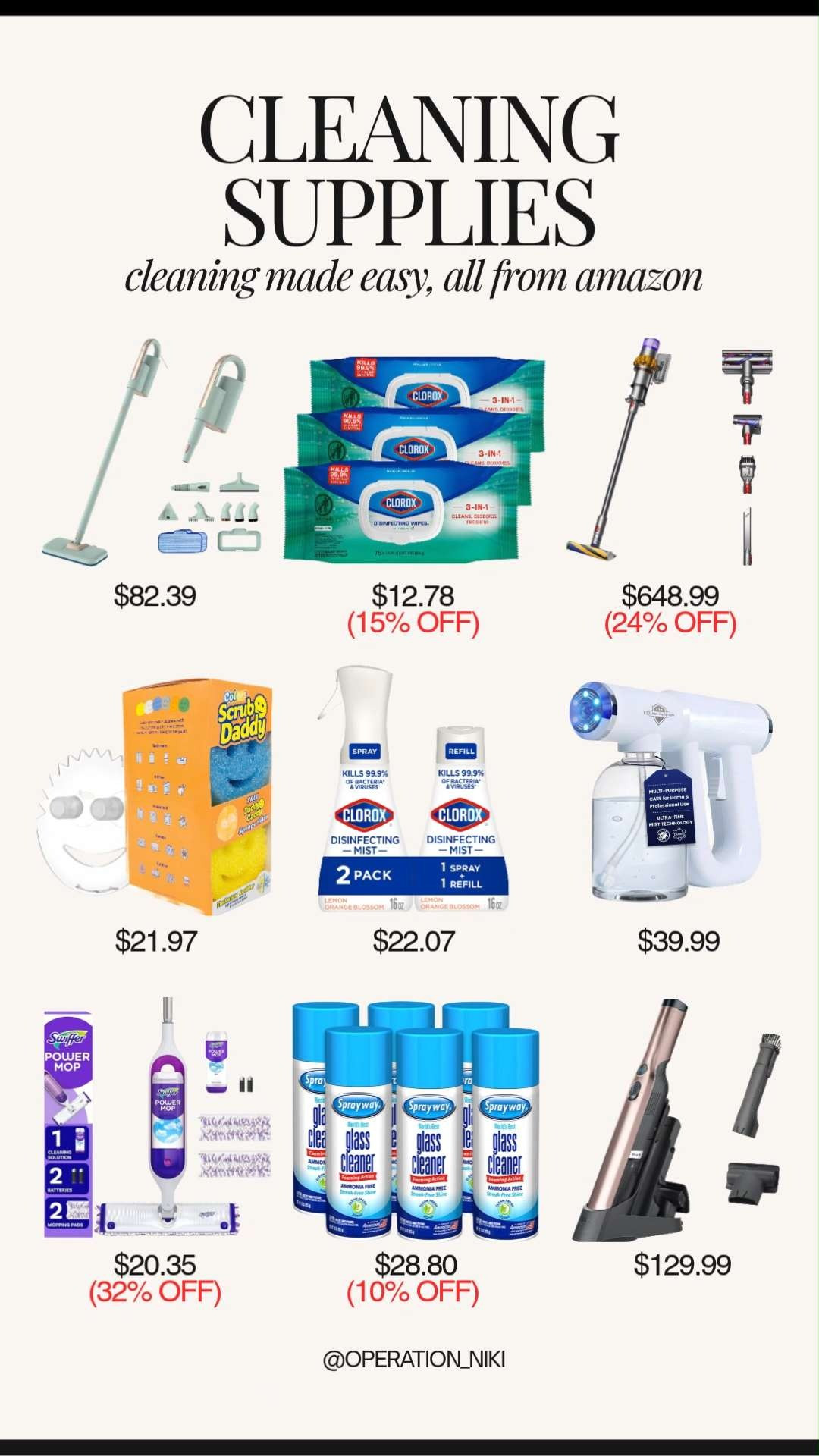 Streamline your home reset with these essential Cleaning Supplies that make every task a breeze. 🧼✨ From deep cleans to daily touch-ups, having the right tools from Amazon makes keeping your space spotless so much easier.

There is nothing like a refreshed and tidy home to help you feel your best this season. These organized essentials ensure you spend less time scrubbing and more time enjoying your clean kitchen and living spaces. 🍋🧤

Follow for more @OPERATION_NIKI on IG, TikTok, & Facebook

#CleaningSupplies #AmazonHome #SpringCleaning #CleaningMadeEasy #HomeOrganization #CleanHome #AmazonFinds #SpringRefresh #OperationNiki #CleaningHacks #SpringClean2026 #TidyHome 

 #LTKHome #LTKTravel