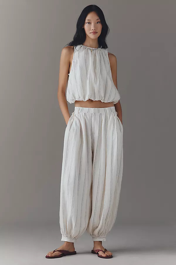 Modern Genie Linen Bubble Pants | Anthropologie (US)