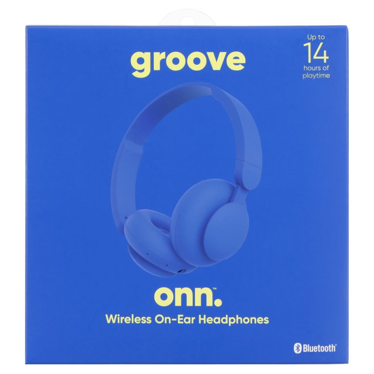 onn. Wireless Bluetooth On-Ear Headphones - Blue | Walmart (US)