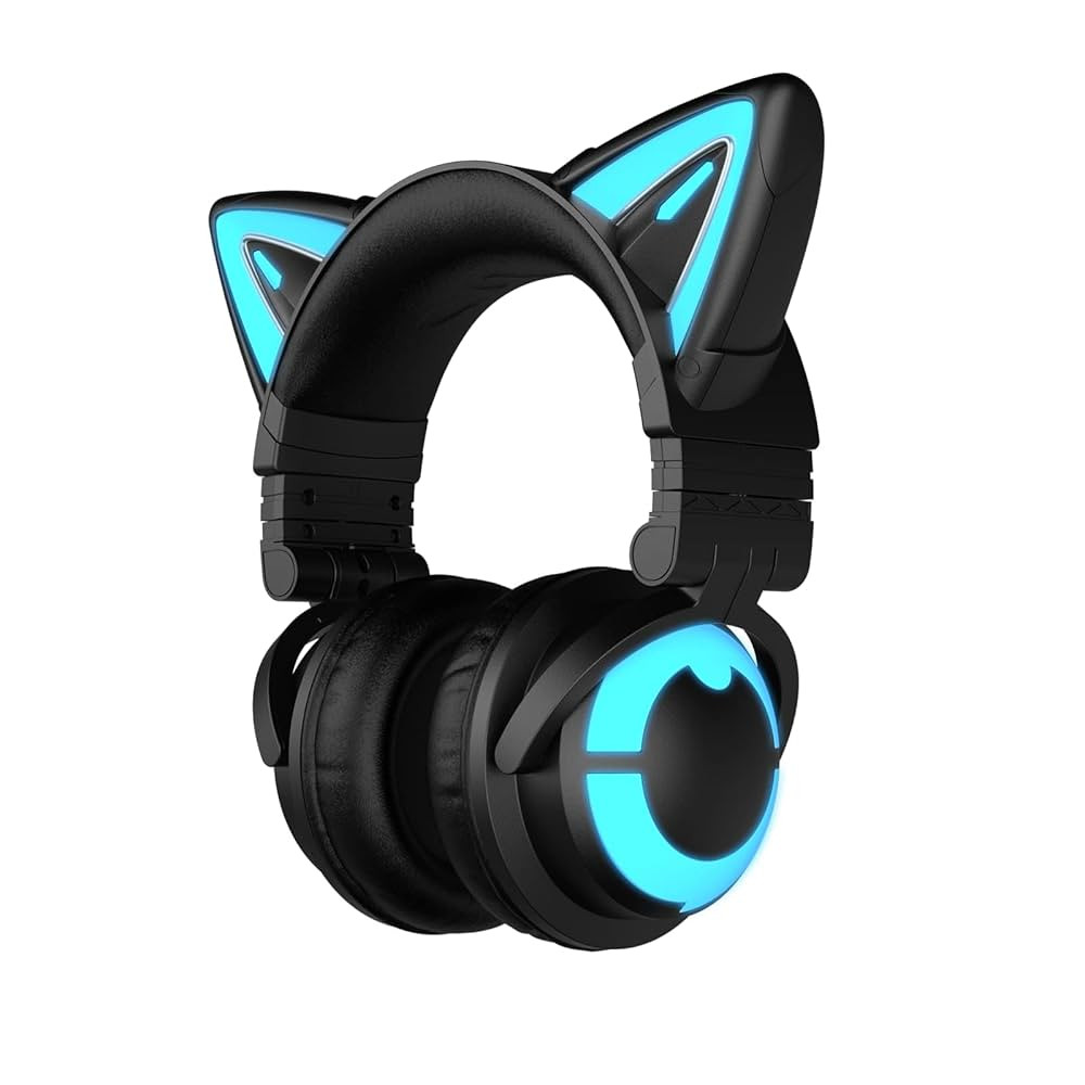 YOWU Cat Ear Headphones, Cute Cat Ear Gaming Headsets with Bluetooth 5.2 for PC/PE/Switch/PS4/PS5... | Amazon (US)