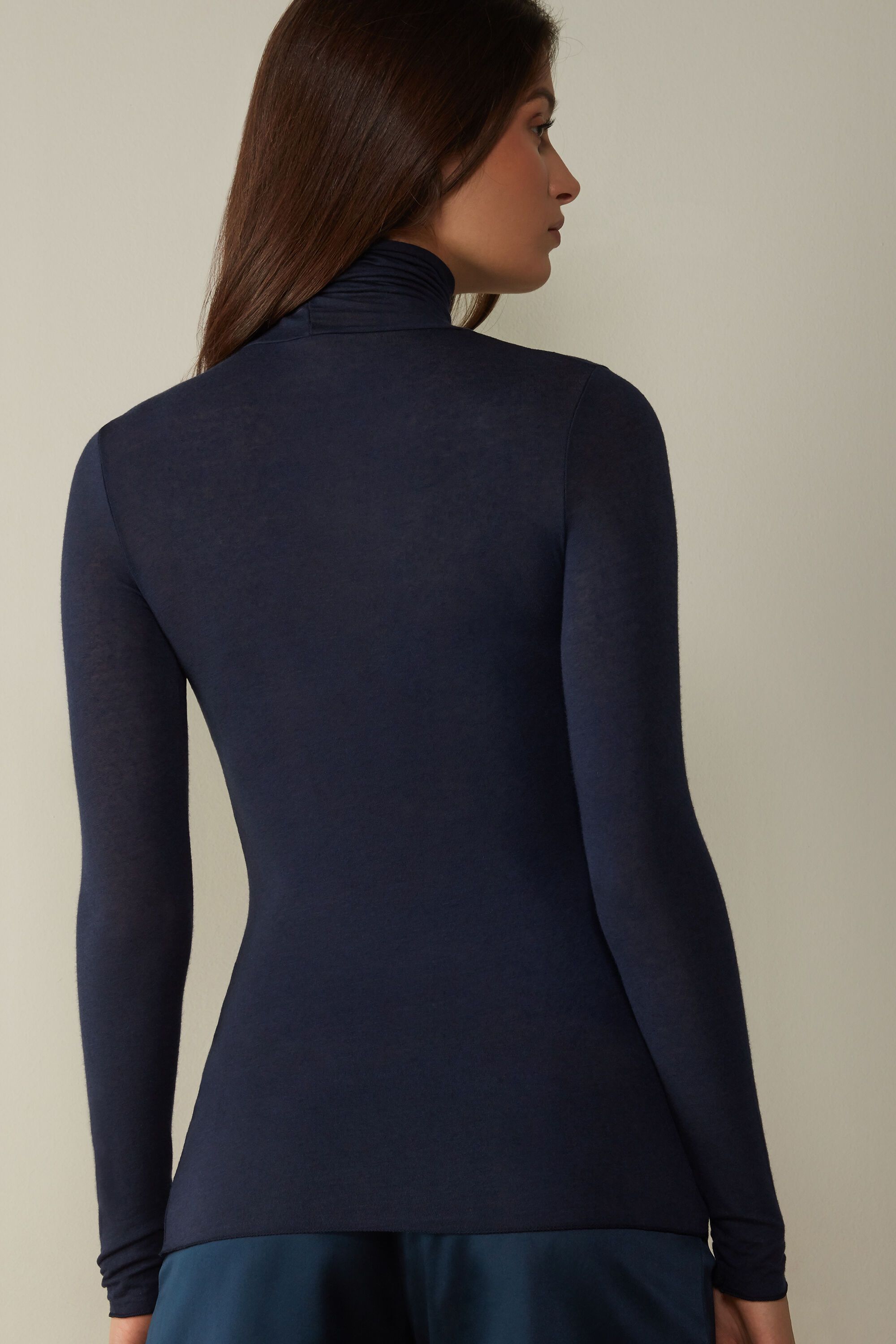 Modal Cashmere Ultralight High-Neck Top | Intimissimi (US)