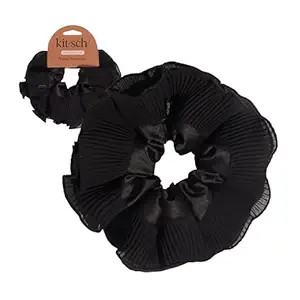 Kitsch Pleated Scrunchie for Women - No Crease Hair Ties No Damage, Stylish and Comfortable Fabri... | Amazon (US)