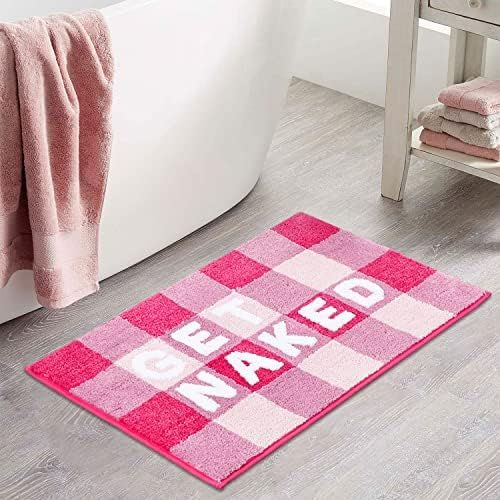 BOVEU Get Naked Bath Mat Bathroom Rugs, Non Slip Absorbent Bath Rugs Funny Bathroom Décor, Machi... | Amazon (US)