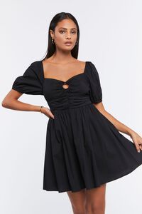 O-Ring Puff-Sleeve Mini Dress | Forever 21 (US)