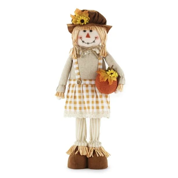 Harvest Scarecrow - Halloween, Autumn Statue Decoration - 24" Girl - Walmart.com | Walmart (US)