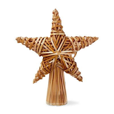 TAG Natural Straw Star Tree Topper for Holiday Decor - 9" L x 3" W x 12" H - Perfect for Christmas Tree Decoration | Target