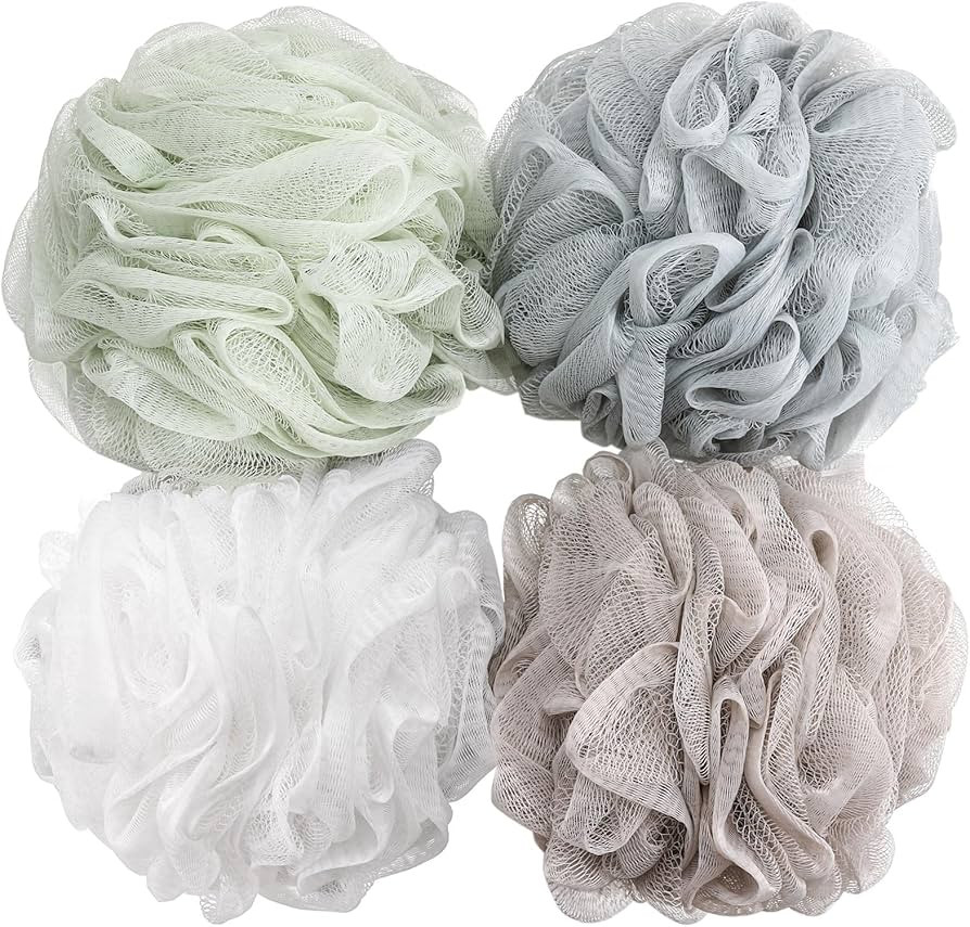 BTYMS Bath Sponge Shower Loofahs 60g Mesh Pouf Bath Scrunchies Body Wash Puff Shower Puff - Pack ... | Amazon (US)