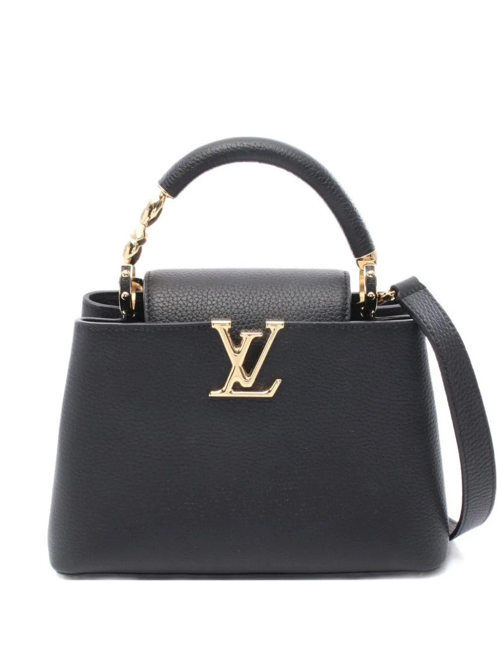 Louis Vuitton Pre-Owned 2021s small Capucines BB tote bag - Black | Farfetch Global