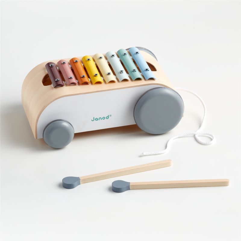 Janod Rolling Wooden Xylophone Toy + Reviews | Crate & Kids | Crate & Barrel