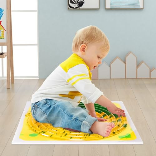 Sensory Floor Tiles for Kids： Liquid Lava Tiles, Interactive Liquid Sensory Tiles for Play and Development 11.8 x 11.8 inches 1 Piece for Floor Sensory Tiles Kids 3-12 Years Old use | Amazon (US)