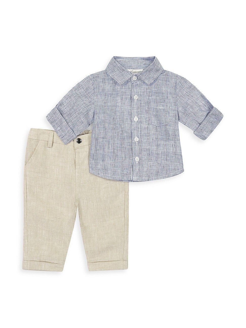 Baby Boy's Linen Shirt & Pants Set - Blue - Size 12 Months | Saks Fifth Avenue