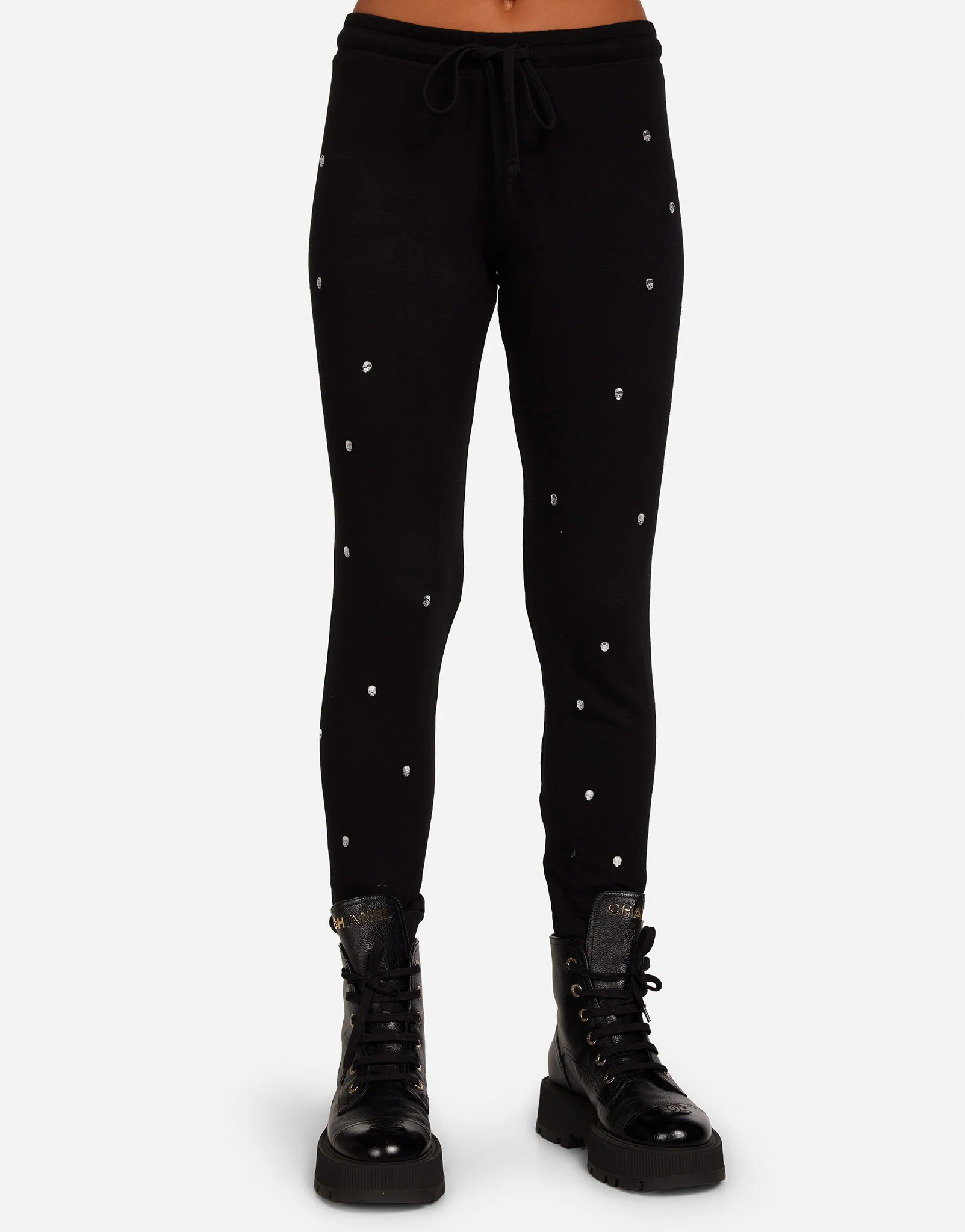 Skull Crystals Slim Leg Pants in Black | Jess by Lauren Moshi | Lauren Moshi