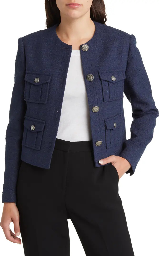 Clemiya Crop Tweed Jacket | Nordstrom