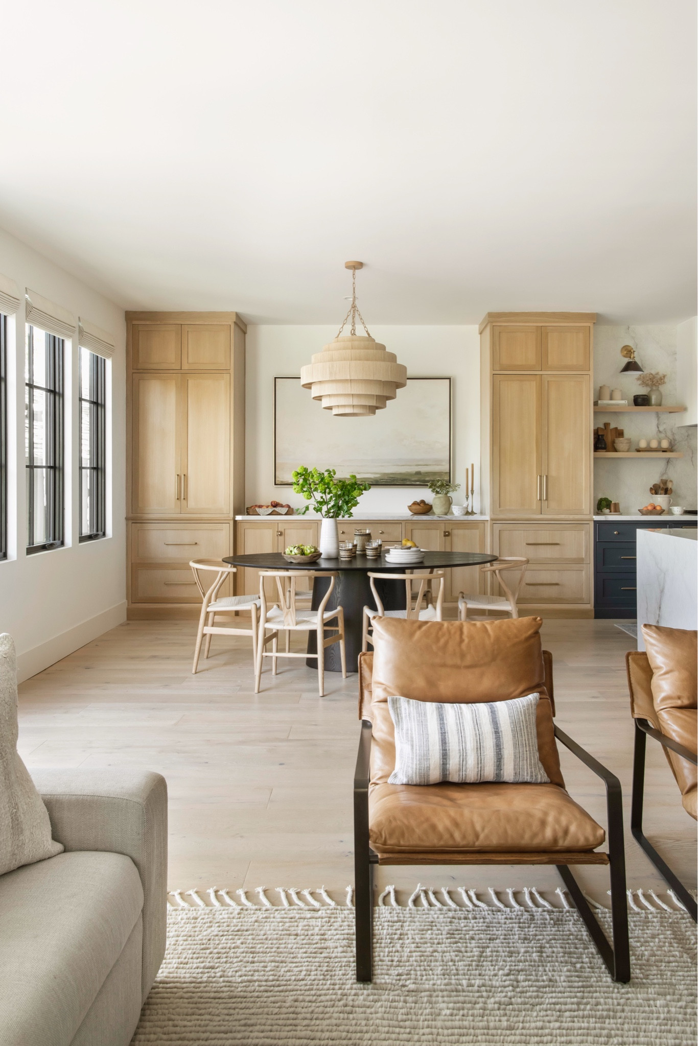 Linked everything in this room, as well as a Designer look for less for the chandelier that’s only $256 and chair under $200 on sale right now. Both have 5 star reviews. Tomorrow’s the last day of the sale! Basically everything in this room is on sale. 😂 

Wayfair studio McGee black oval dining table, leather chair, woven chandelier, wishbone, chair, dining room, landscape art brass hardware Jenni Kayne neutral rug

#LTKSaleAlert #LTKFindsUnder100 #LTKHome