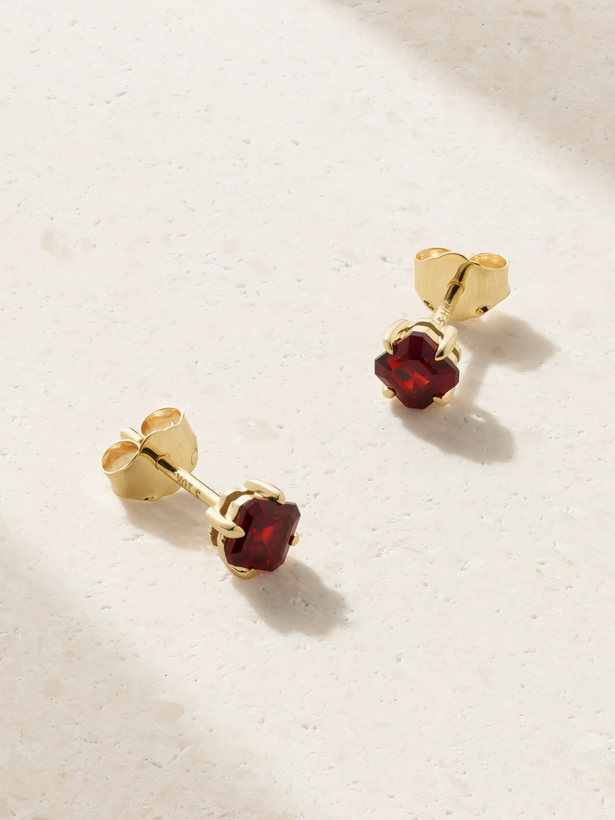 STONE AND STRAND - 10-karat Gold Garnet Earrings - One size | NET-A-PORTER (US)