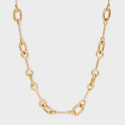 All Around Rolo Chain Necklace - A New Day™ Gold: Nickel-Free Metal, Lobster Claw Clasp, 16... | Target