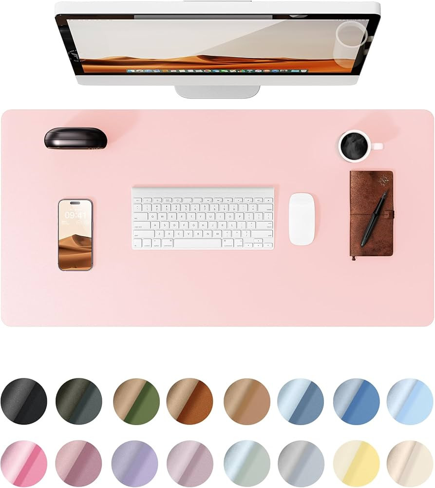 YSAGi Leather Desk Pad Protector, Office Desk Mat, Large Mouse Pad, Non-Slip PU Leather Desk Blot... | Amazon (US)