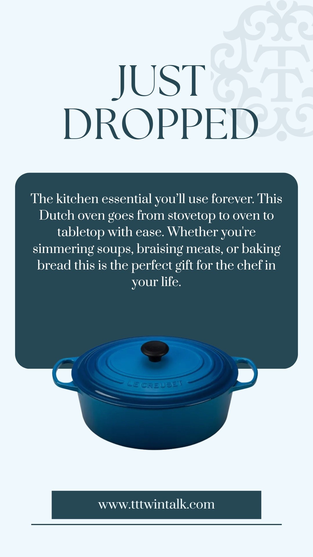The kitchen essential you’ll use forever. This Dutch oven goes from stovetop to oven to tabletop with ease. Whether you're simmering soups, braising meats, or baking bread this is the perfect gift for the chef in your life.

#LTKGiftGuide #LTKHome #LTKHoliday