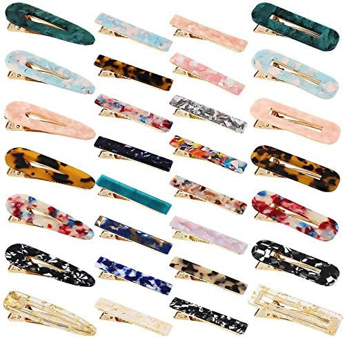 Keopel 30pcs Resin Hair Clips Set, Acrylic Alligator Clips Hair Accessories Leopard Print Hair Ba... | Amazon (US)