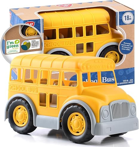 PLAY Eco-Friendly School Bus Toy, [USDA Certified] No BPA/Phthalate/PVC, Recycled Bioplastic Bus ... | Amazon (US)