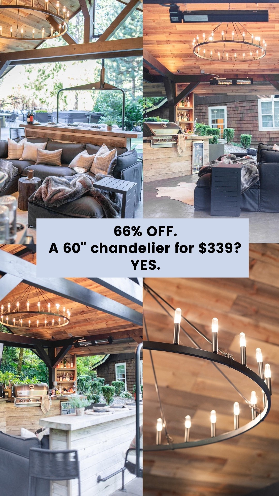 If you love oversized statement lighting…

This 60” wagon wheel chandelier is 66% off.
$993 → $339.

That’s a big win for a fixture this size.

Shop it here before it jumps.


#LTKHome #LTKSaleAlert