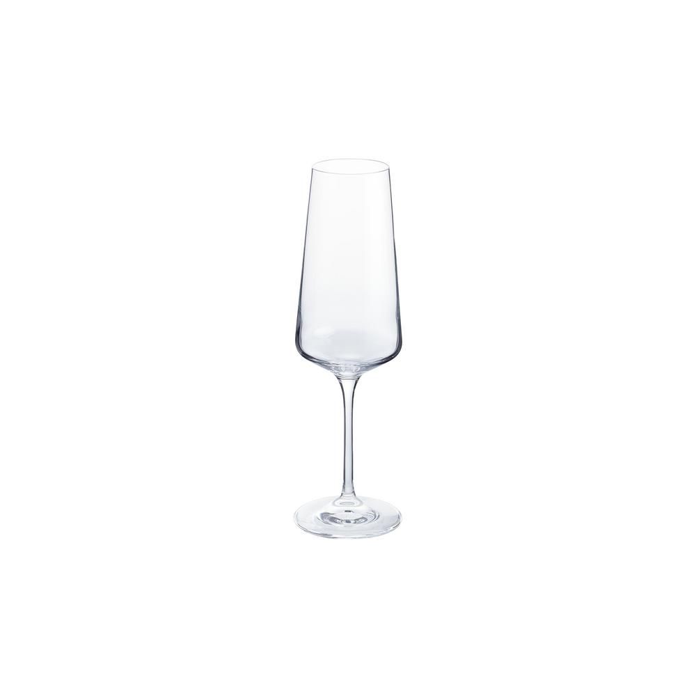 Home Decorators Collection Genoa 12 oz. Lead-Free Crystal Champagne Flutes (Set of 4)-253260 - Th... | The Home Depot