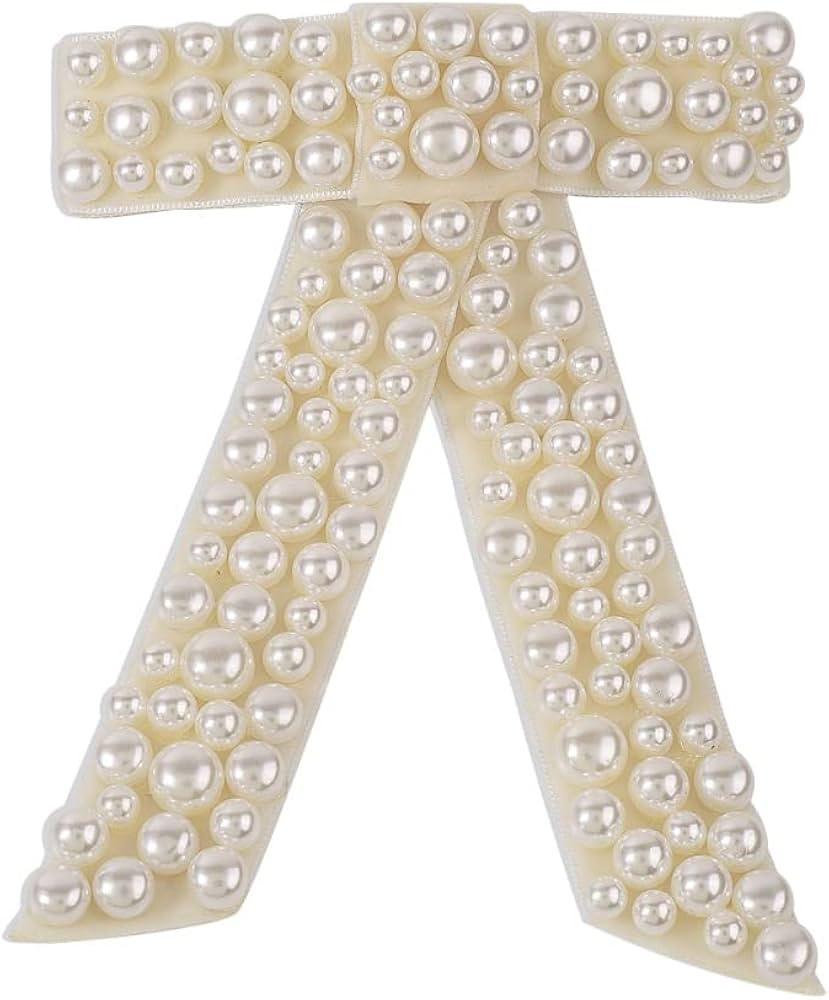 Women Fashion Headbands European And American Bow Hairpin Exaggerated Retro Gold Velvet Pearl Hai... | Amazon (US)