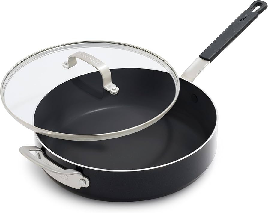 GreenPan x Bobby Flay 4.5QT Sauté Pan with Glass Lid, Professional Grade Aluminum, PFAS & PFOA-F... | Amazon (US)