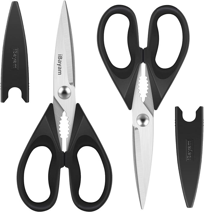 Kitchen Shears, iBayam Kitchen Scissors Heavy Duty Meat Scissors Poultry Shears, Dishwasher Safe ... | Amazon (US)