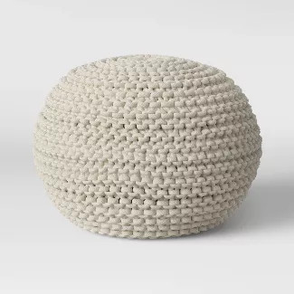 Cloverly Chunky Knit Pouf - Threshold™ | Target