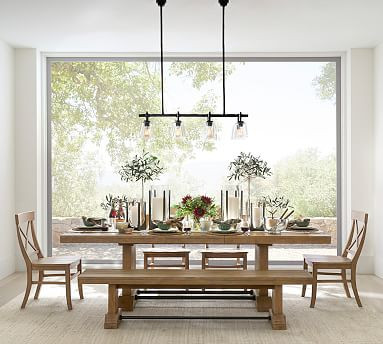 Fort Extendable Dining Table (80"-102") | Pottery Barn (US)