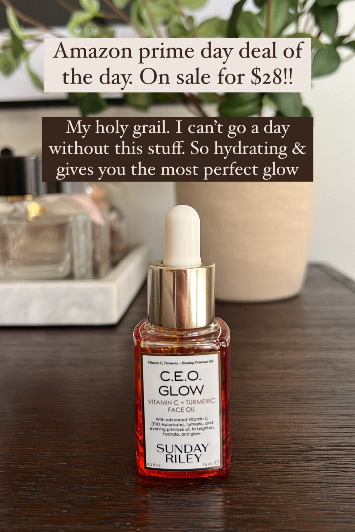 Amazon prime deal of the day. I seriously can’t go a day without this stuff it’s that good. 

Amazon prime day skincare 
Sunday Riley skincare sale 
CEO glow 
Vitamin C serum 
Skincare sale 
Beauty sale 
Amazon beauty 

#LTKbeauty #LTKxPrimeDay #LTKsalealert