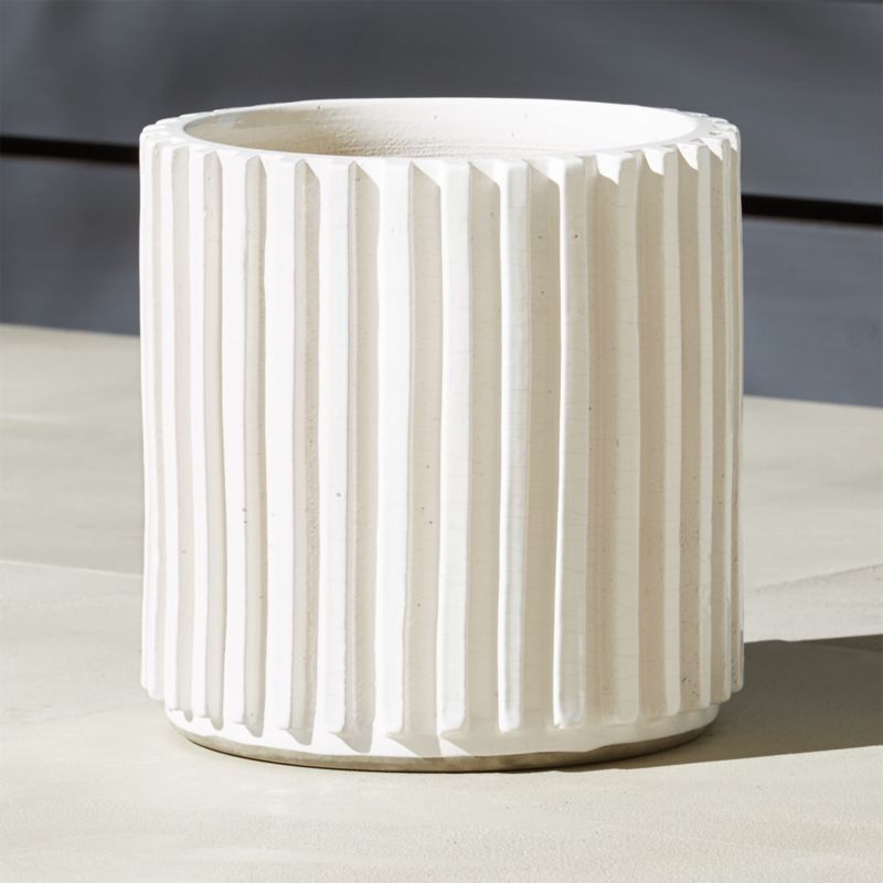 Lineal Large Cylindrical Planter + Reviews | CB2 | CB2