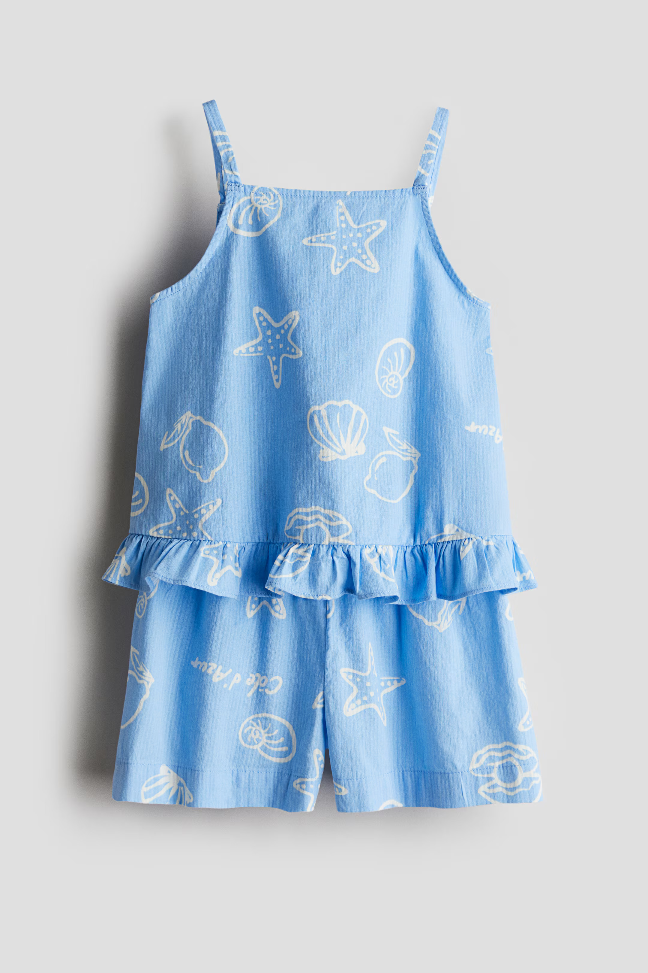 2-Piece Cotton Strappy Top and Shorts Set | H&M (US + CA)