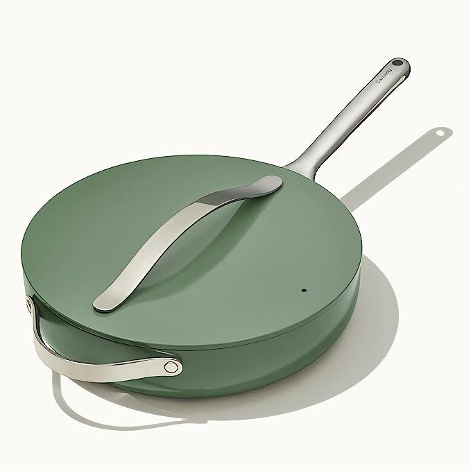 Caraway Nonstick Ceramic Sauté Pan with Lid (4.5 qt, 11.8") - Non Toxic, PTFE & PFOA Free - Oven... | Amazon (US)