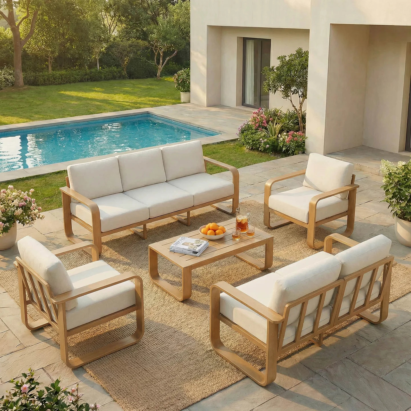 Dylan Modern 5-Piece Outdoor Patio Sofa Set | Chita
