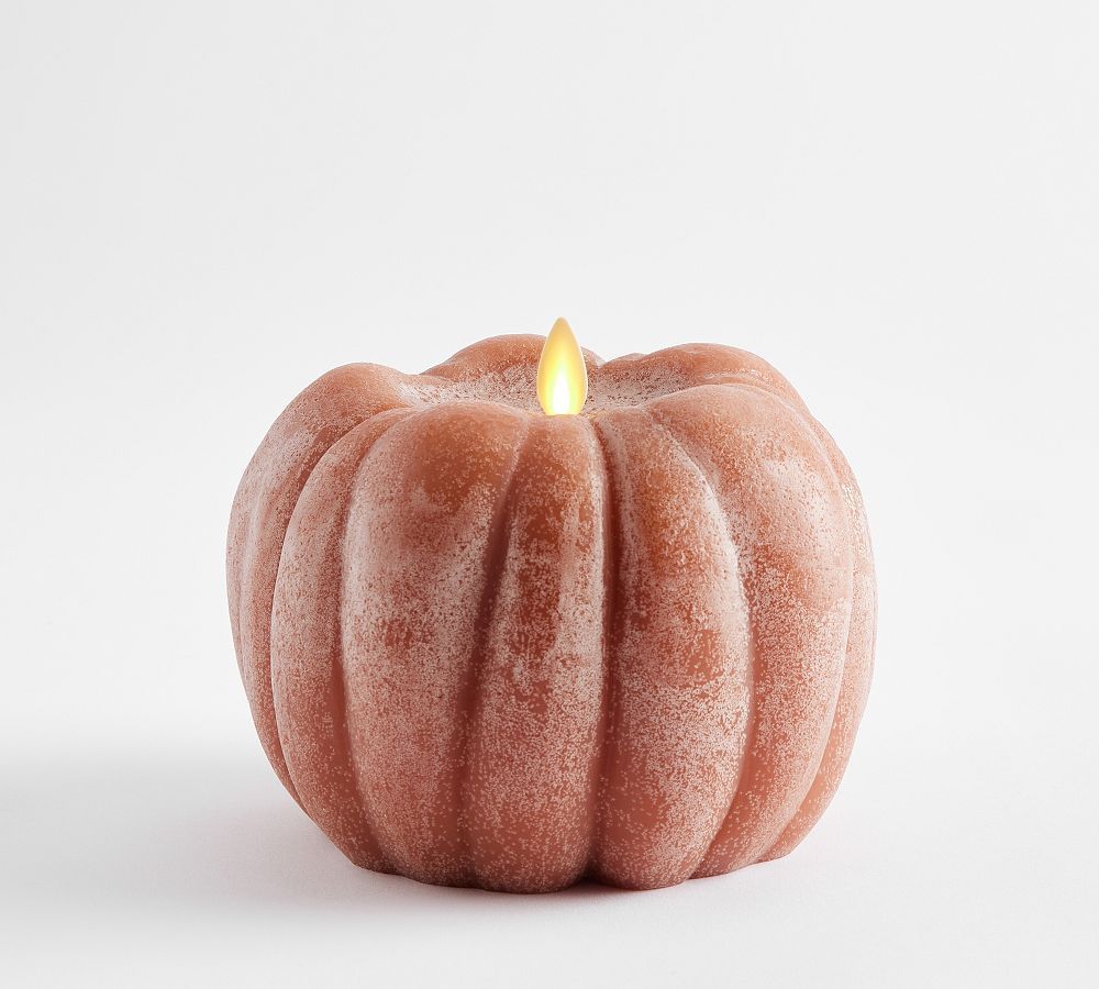 Premium Flickering Flameless Wax Pumpkin Candle | Pottery Barn (US)