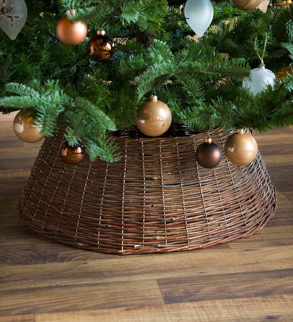 Large Willow Basket Christmas Tree Ring Collar, 27 1/2" Dia. x 11" H - Walmart.com | Walmart (US)