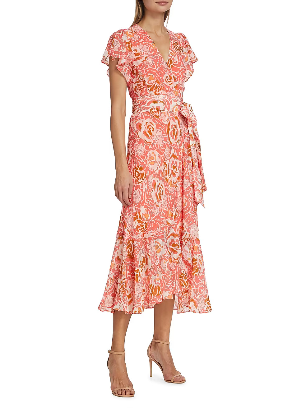 Tanya Taylor Blaire Ruffled Floral Midi-Dress | Saks Fifth Avenue