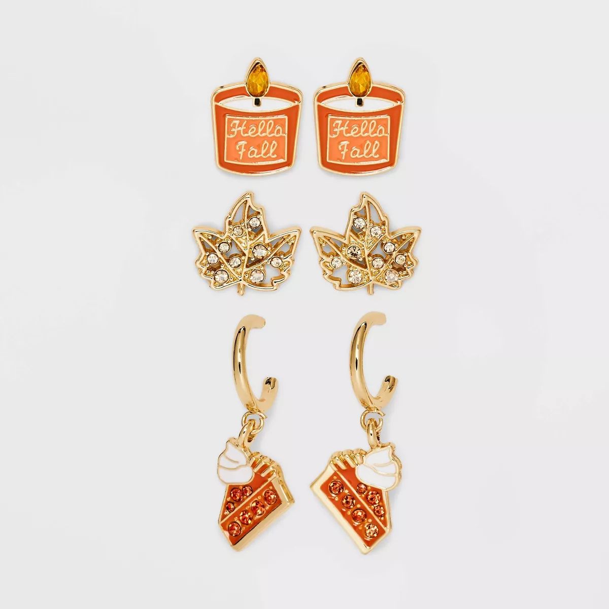 SUGARFIX by BaubleBar Autumn Essentials Stud Earrings - Orange | Target
