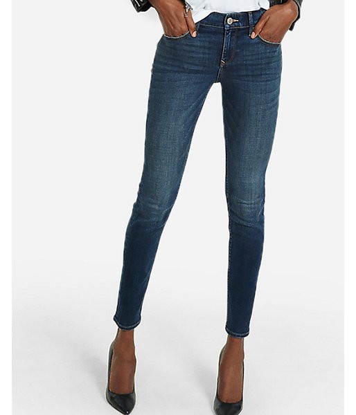 Express Womens Mid Rise Stretch+ Performance Skinny Jeans | Express