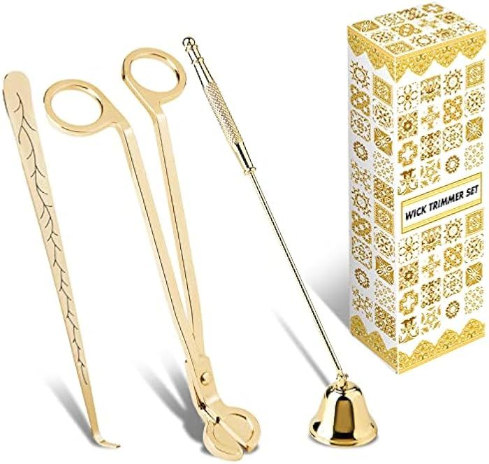 calary Candle Wick Trimmer, Candle Snuffer and Wick Dipper & Candle Accessory Set, 3 in 1 Candle ... | Amazon (US)