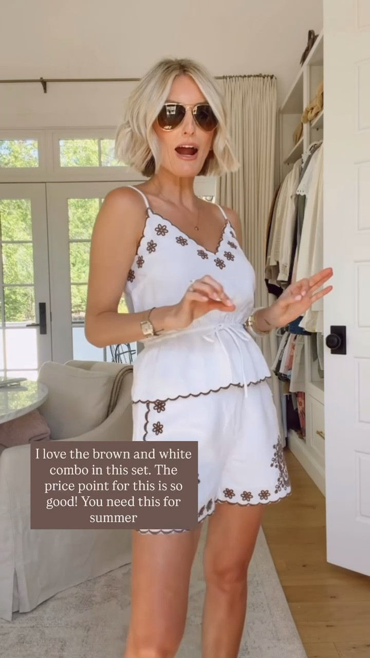 The perfect matching set for warmer weather! This would be great to wear at the beach! Wearing XS. Loverly Grey, Loft, matching set, spring fashion, spring outfit ideas, vacation outfit ideas, beach outfit ideas 

#LTKSeasonal #LTKootd #LTKTravel