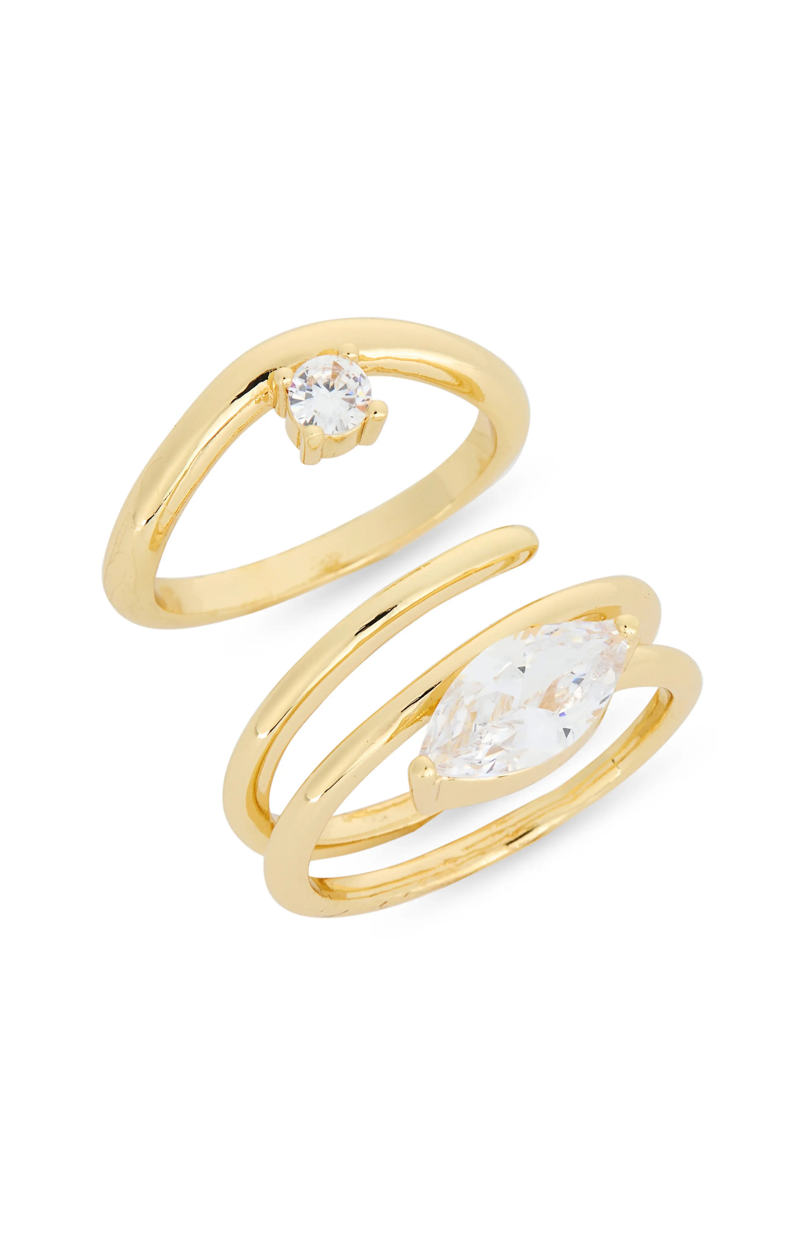 NORDSTROM RACK Set of 2 Cubic Zirconia Ring Stack (Women) | Nordstromrack | Nordstrom Rack