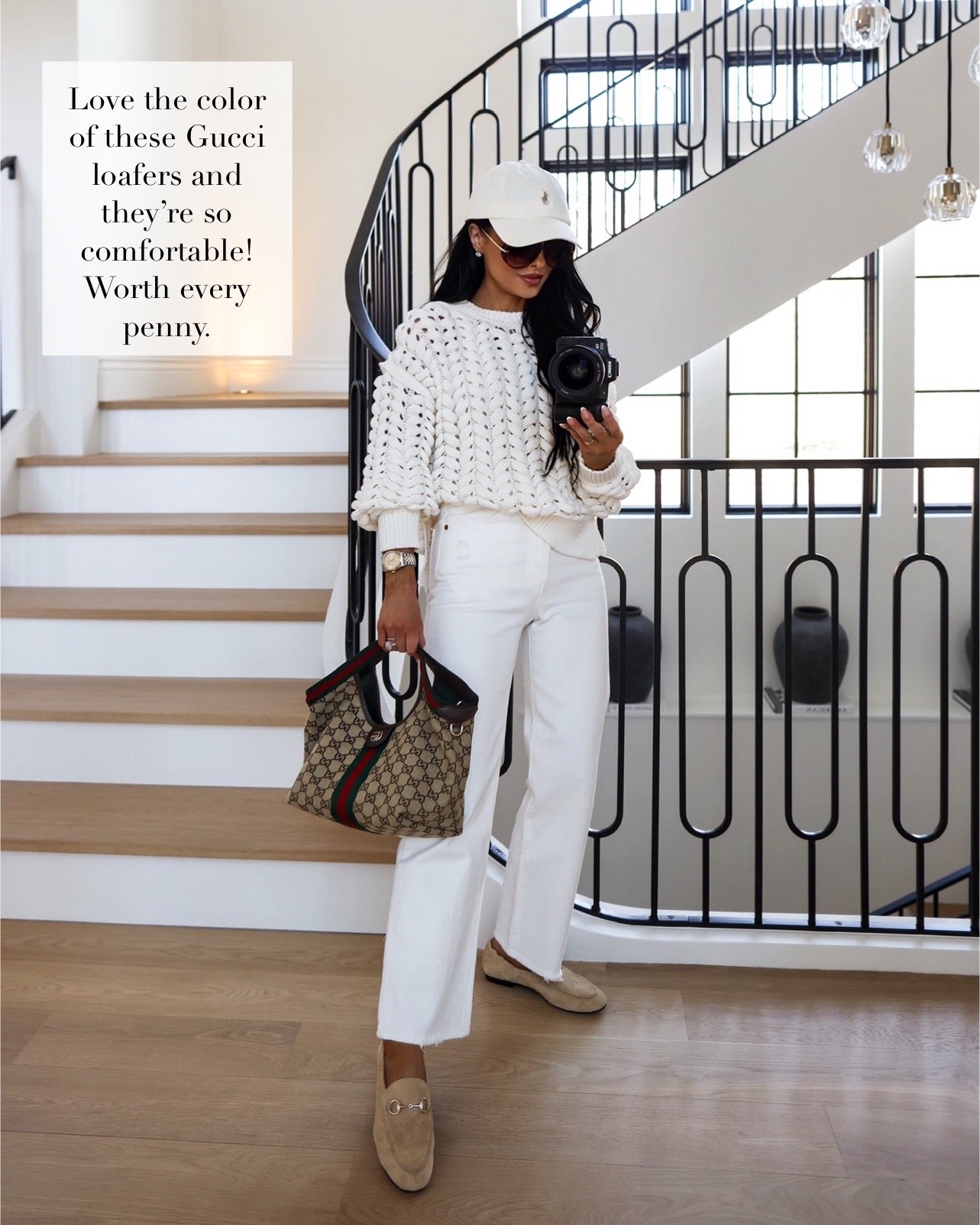 Spring outfit ideas that work perfectly for business casual days. I love this look for something that feels relaxed but still polished enough to wear out or to a casual office. It’s also such a chic option for Easter with the lighter tones and effortless feel.

Target chunky knit sweater - wearing an XS
Levi’s white jeans - wearing a 24
Gucci suede loafers size down by half

miamiamine spring outfit ideas business casual spring outfit Target chunky knit sweater Levis white jeans Gucci suede loafers chic business casual outfit elevated casual style polished everyday look


#LTKOver40 #LTKWorkwear #LTKmomlife