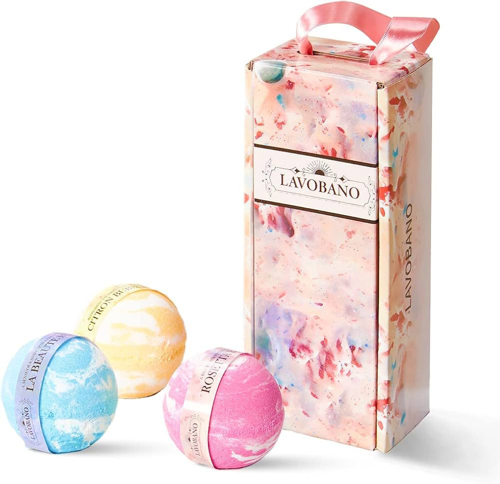 LAVOBANO Soft, Non-Irritant, Relaxing Bath Bomb, Rosetta, Citron, LA Beaute Bubble (3 Packs), Mad... | Amazon (US)