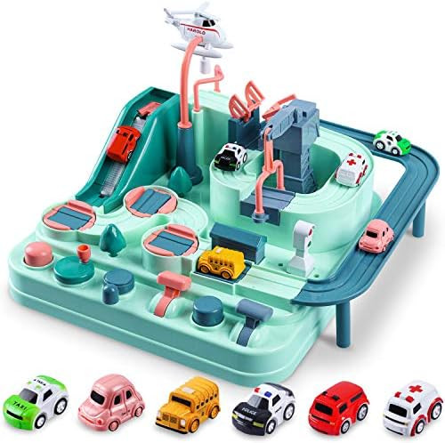 Kids Race Tracks for Boys Car Adventure Toys Gifts for Age 2 3 4 5 6 Year Old Boys Girls, Puzzle ... | Amazon (US)