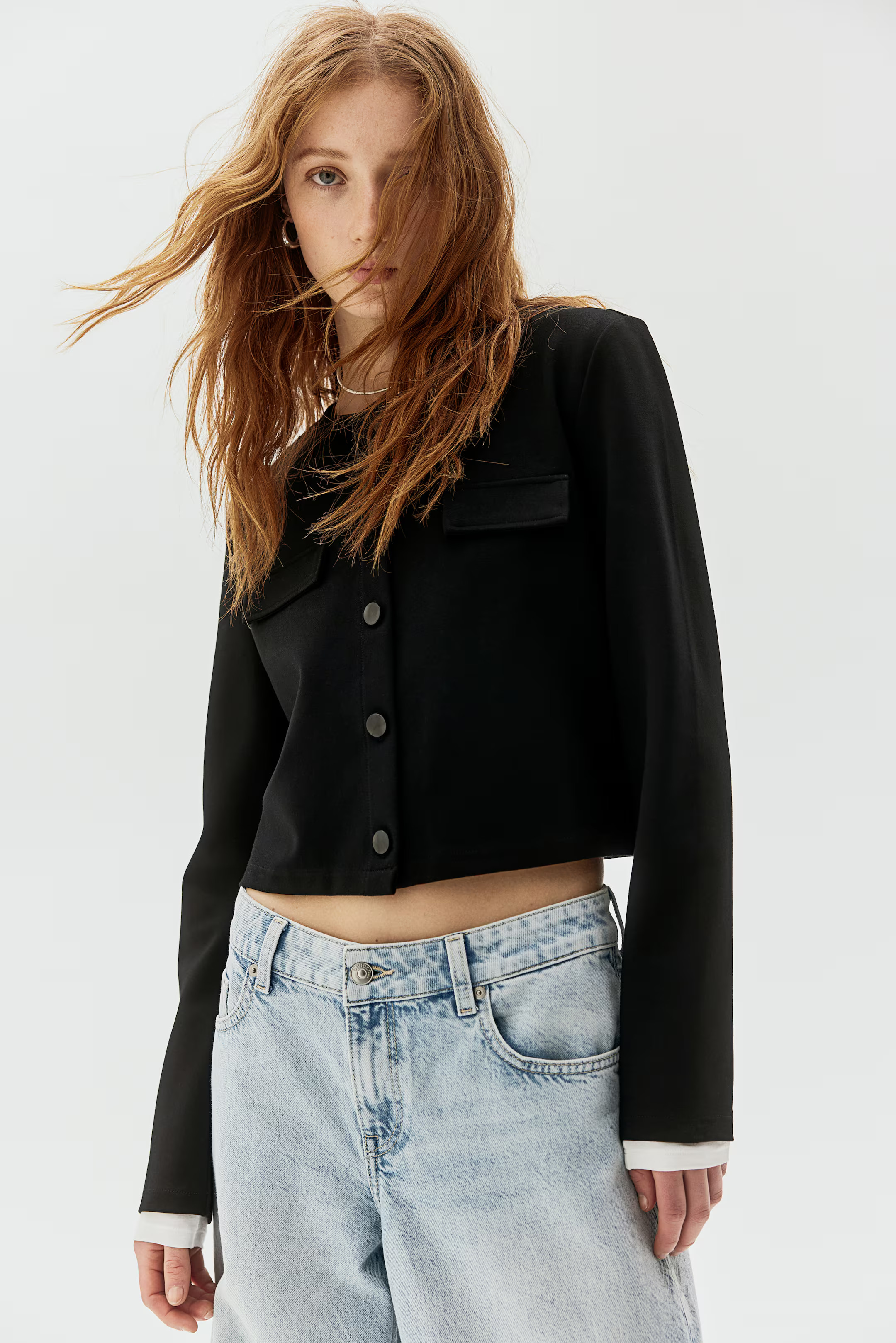 Pocket-Detail Jersey Cardigan | H&M (US + CA)
