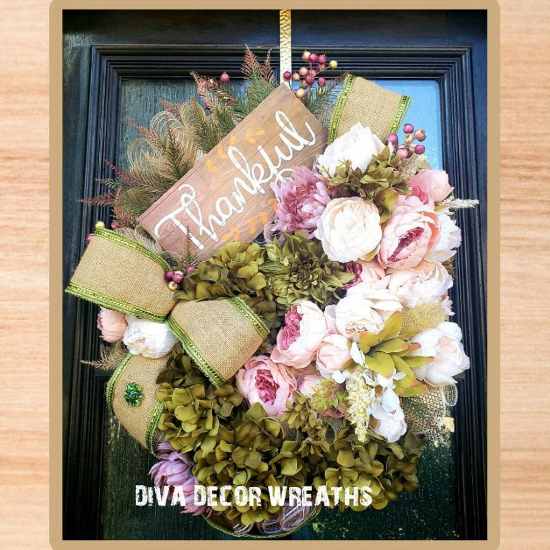 Fall Wreath, Fall Decor, Autumn Wreath, Thanksgiving Wreath, Thankful Wreath, Autumn Decor | Etsy (US)