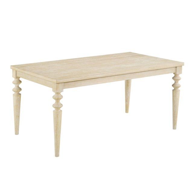 Roundhill Furniture Amonia Urban Style Wired White Finish Wood Turned-Leg Dining Table | Walmart (US)